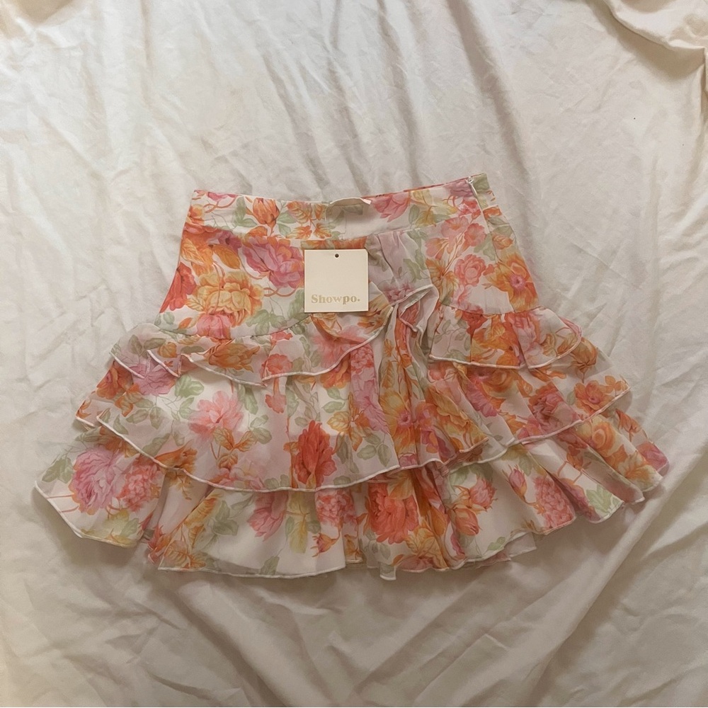 Floral mini skirt